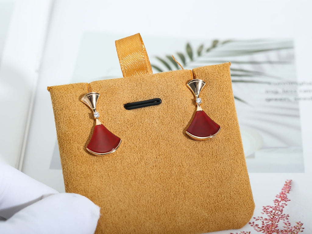 BVLGARI DREAM Carnelian PINK GOLD EARRINGS