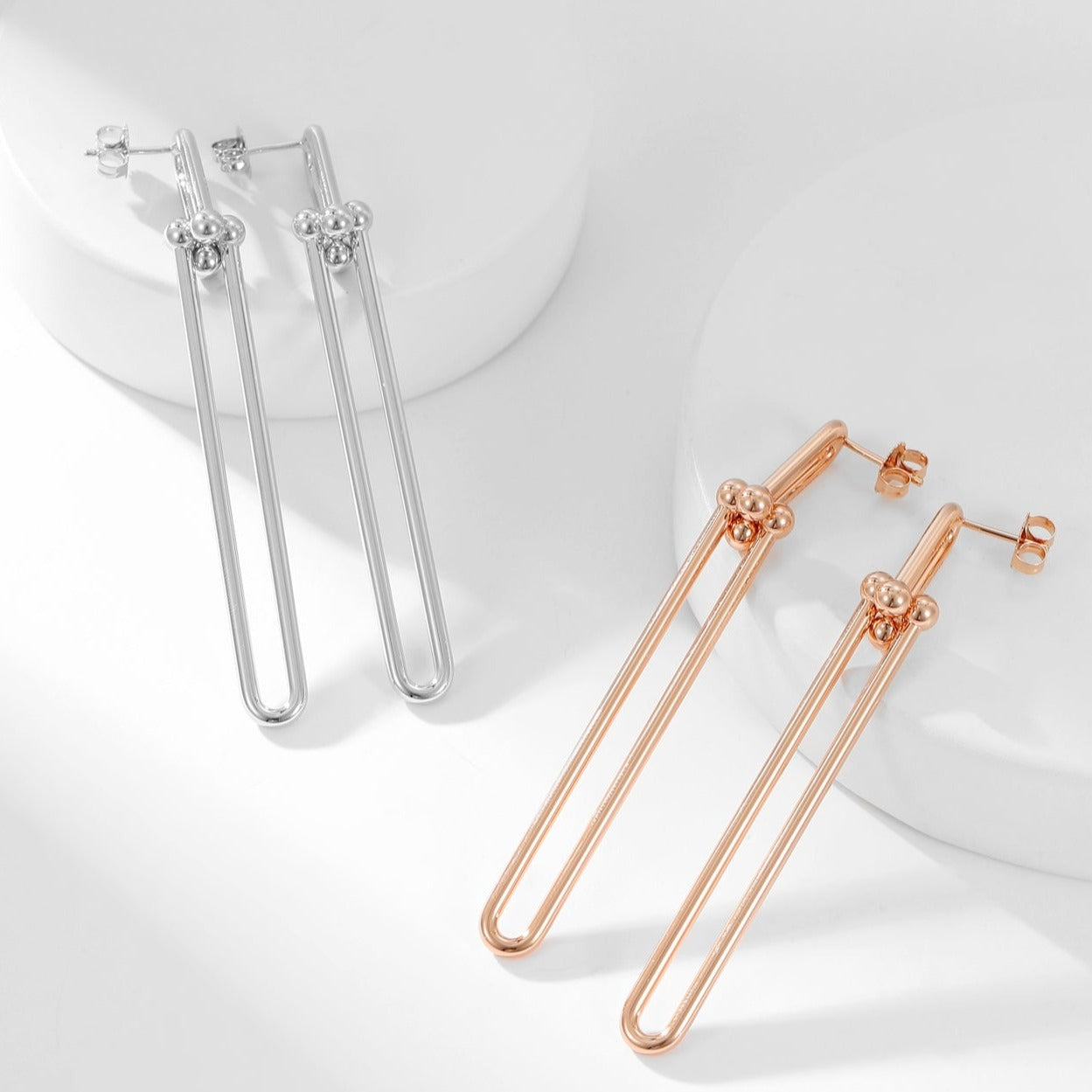TIFFANY HARDWEAR LONG DROP EARRINGS