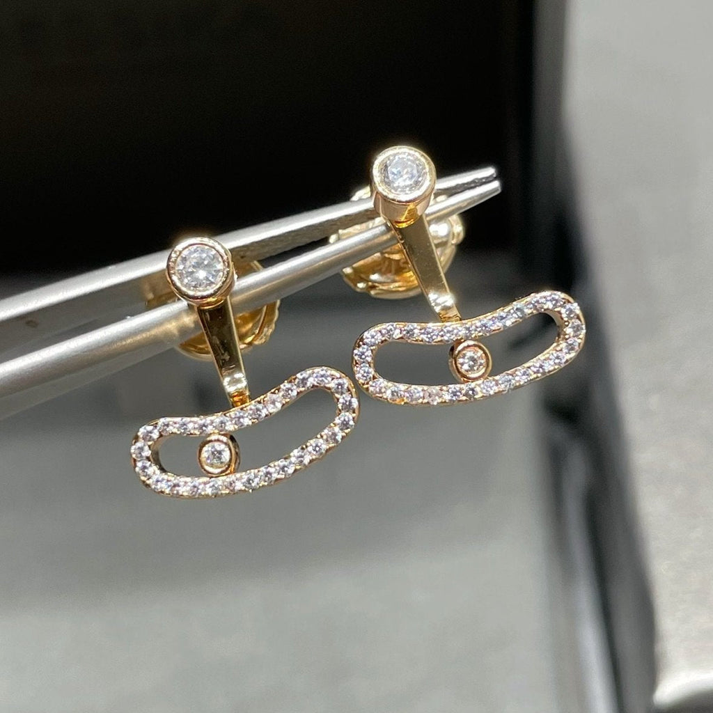 MESSIKA MOVE UNO PINK GOLD DIAMOND EARRINGS