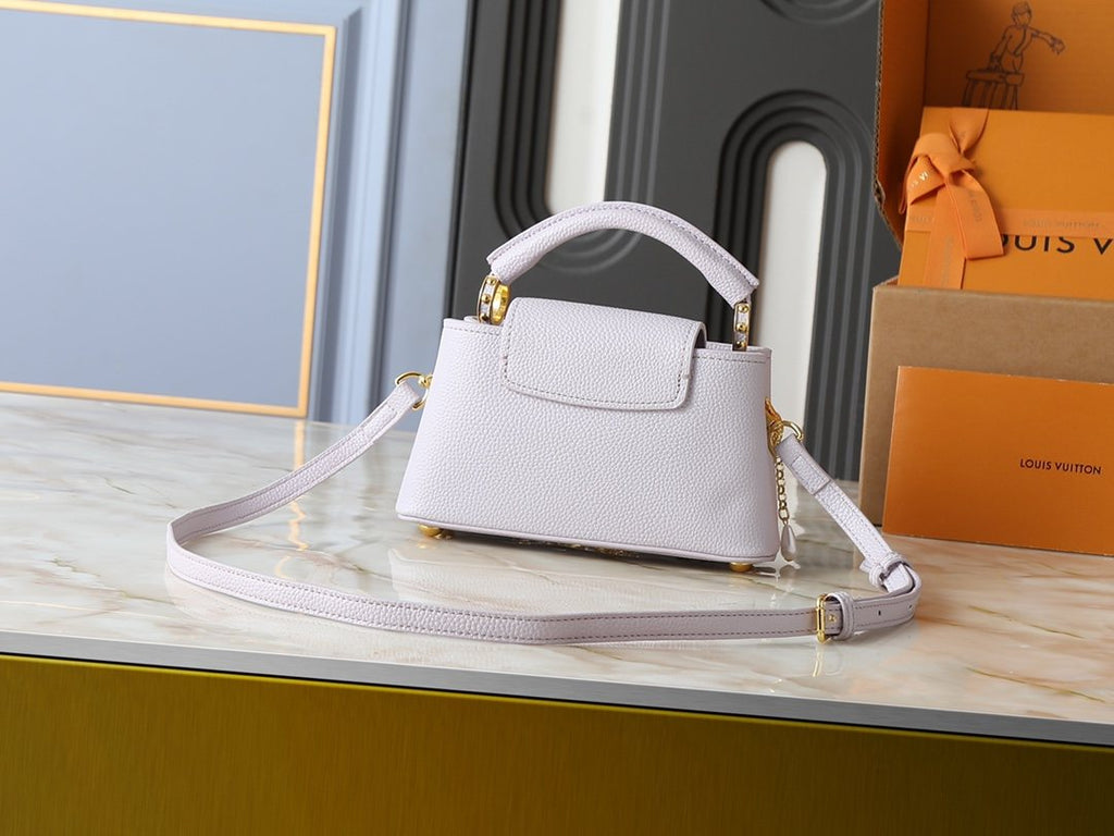 Louis Vuitton Capucines East-West Floral Chain Bag — back