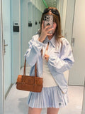 Miu Miu Square-Buckle Baguette Shoulder Bag — hero