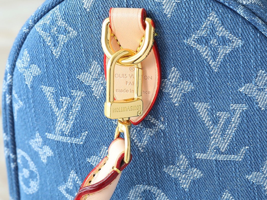 Louis Vuitton Speedy Soft Monogram Denim Handbag — detail