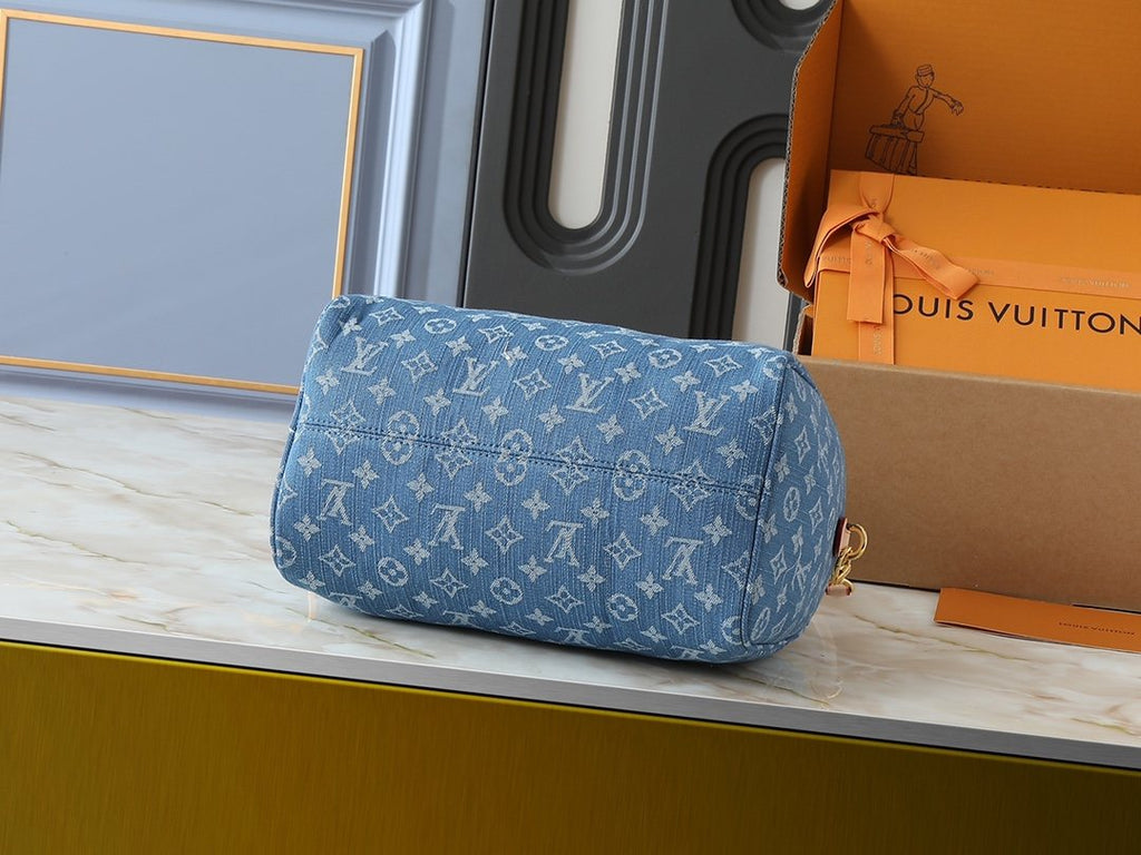 Louis Vuitton Speedy Soft Monogram Denim Handbag — detail