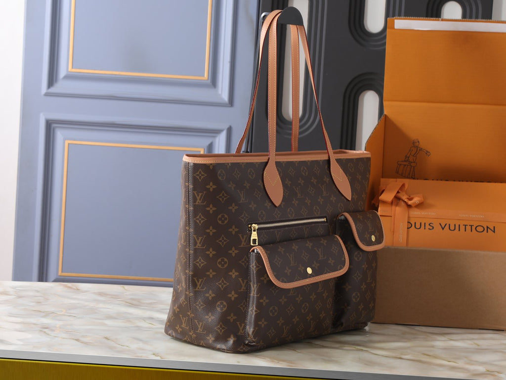 Louis Vuitton Nevereverfull Cargo Monogram Tote — side