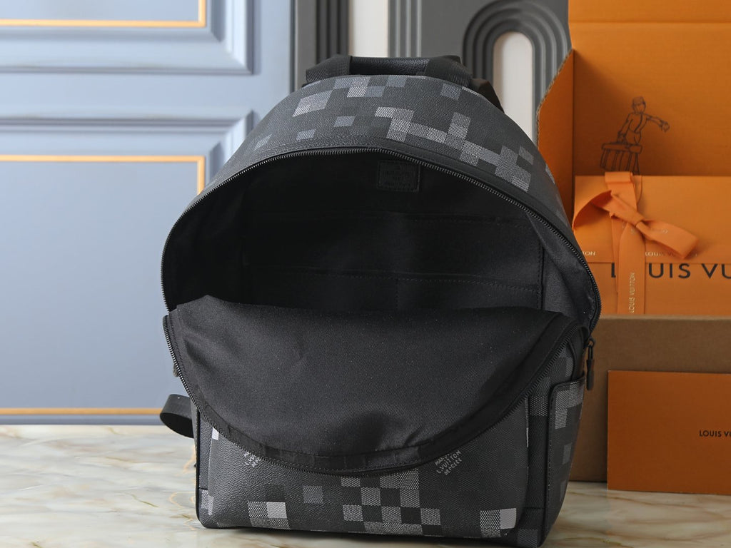 Louis Vuitton Discovery Pixel-Pattern Backpack — detail