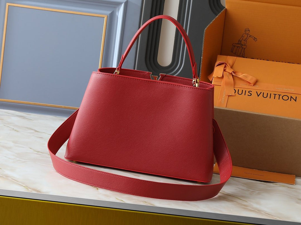 Louis Vuitton Capucines Souple Red Top-Handle Bag — back