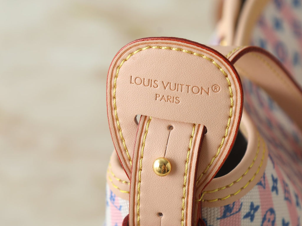 Louis Vuitton Stamp All In BB Monogram Bucket Bag — detail