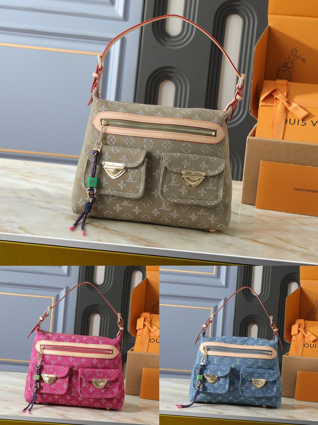 Louis Vuitton Denim Rendez-Vous Baggy Shoulder Bag — comparison