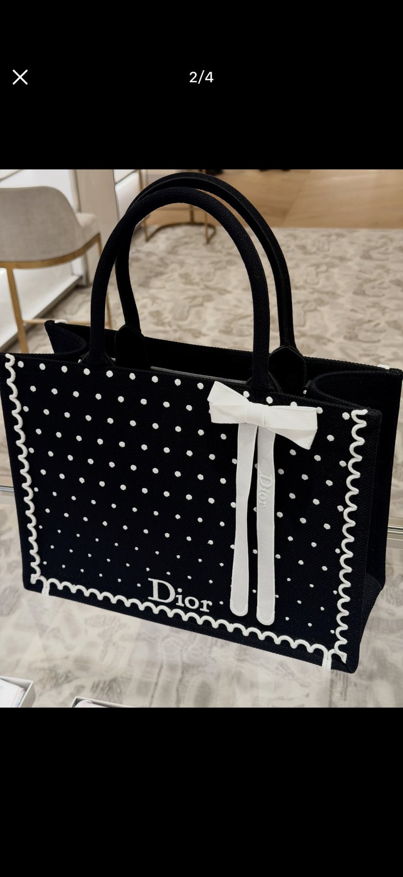 Dior Book Tote with Decorative Panels — front