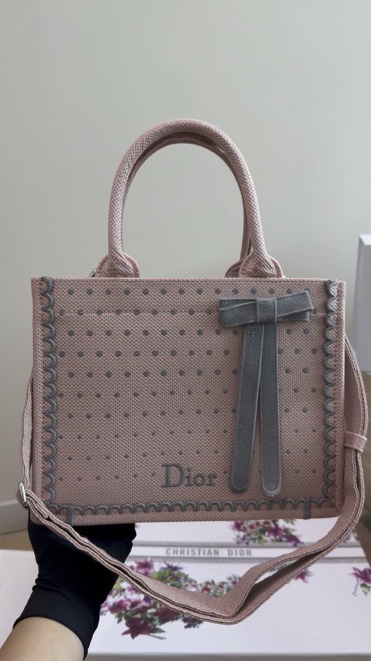 Dior Book Tote with Decorative Panels — front