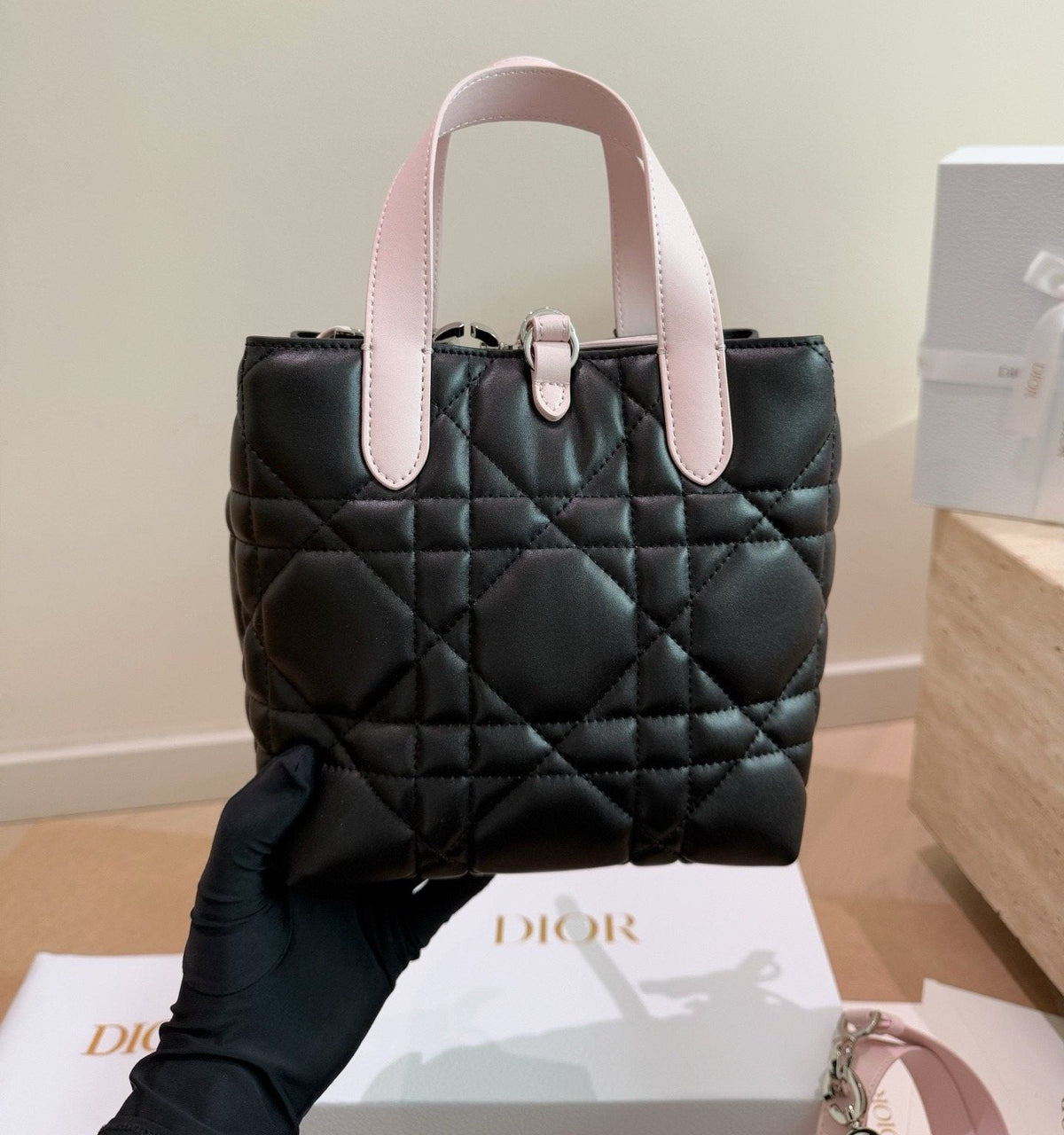Dior Toujours Upright Quilted Tote Bag — back