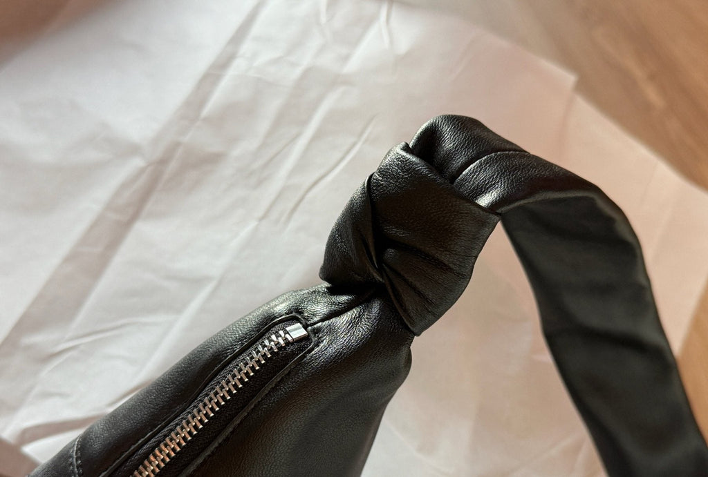 Lemaire Paneled Crescent Shoulder Bag — detail