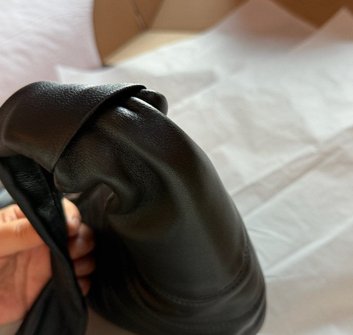 Lemaire Paneled Crescent Shoulder Bag — detail
