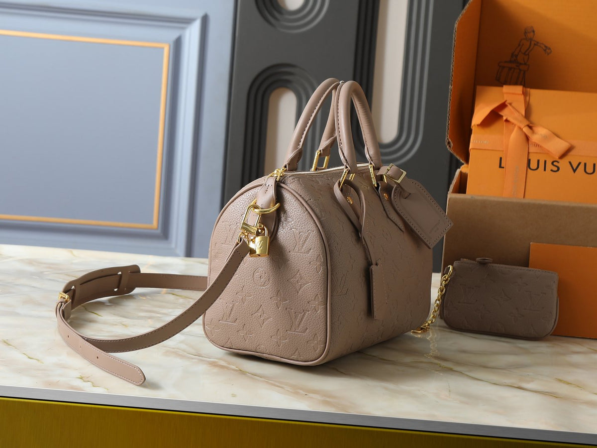 Louis Vuitton Speedy Bandoulière Embossed Monogram Bag — side