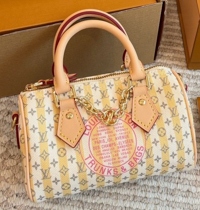 Louis Vuitton Nano Speedy Monogram Barrel Bag — front