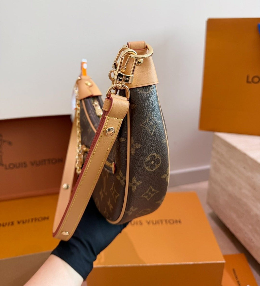 Louis Vuitton Loop Monogram Crescent Shoulder Bag — side