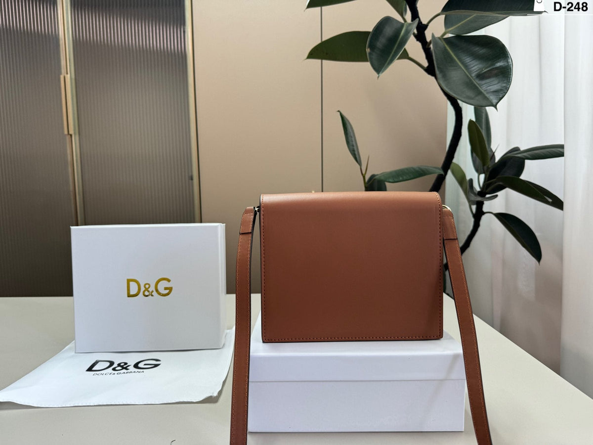 Dolce & Gabbana Raised DG Flap Crossbody Bag — back