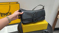 Fendi Baguette Stitched Leather Shoulder Bag — hero