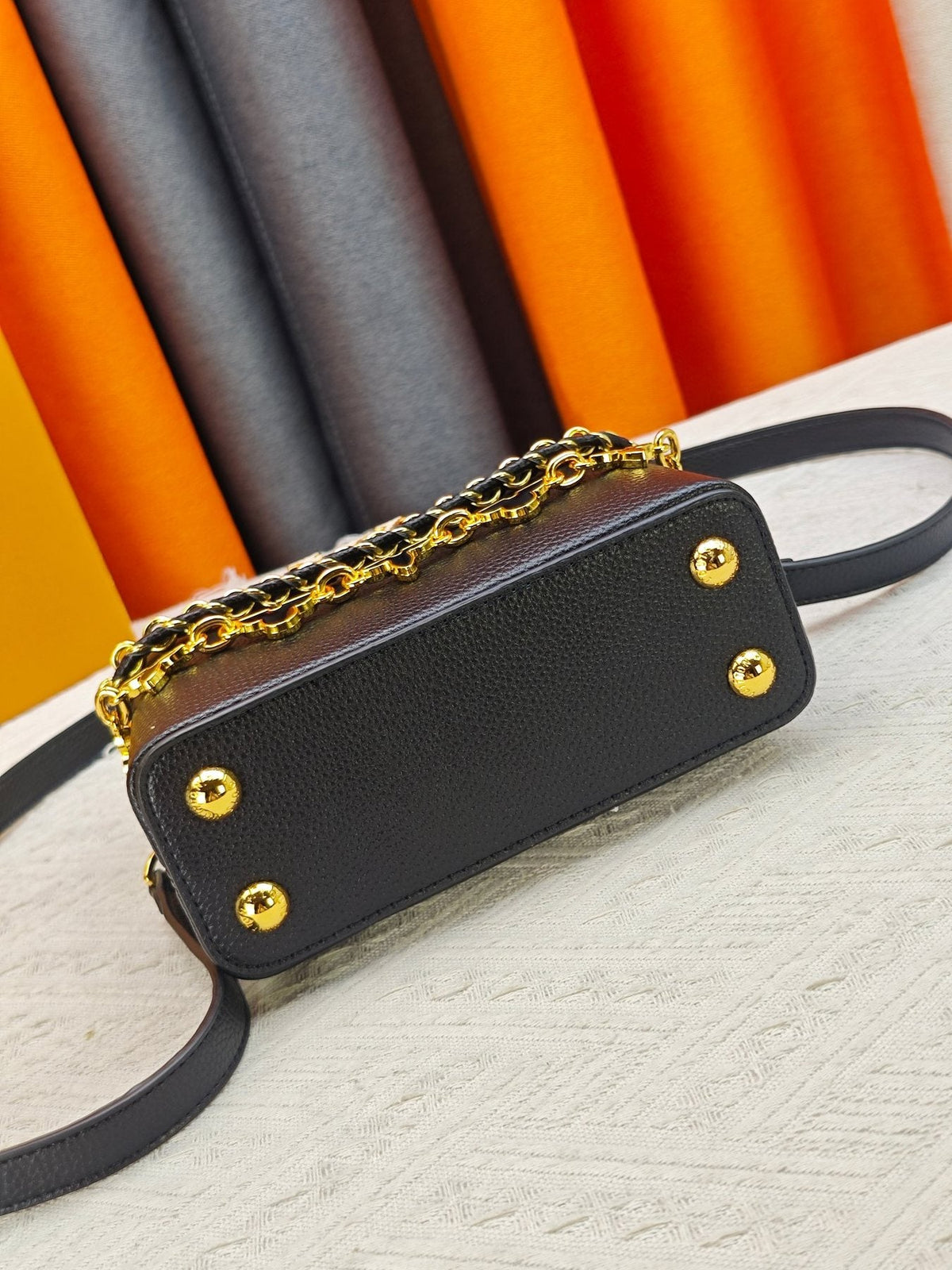 Louis Vuitton Capucines Nano Mirage Chain Top-Handle Bag — detail