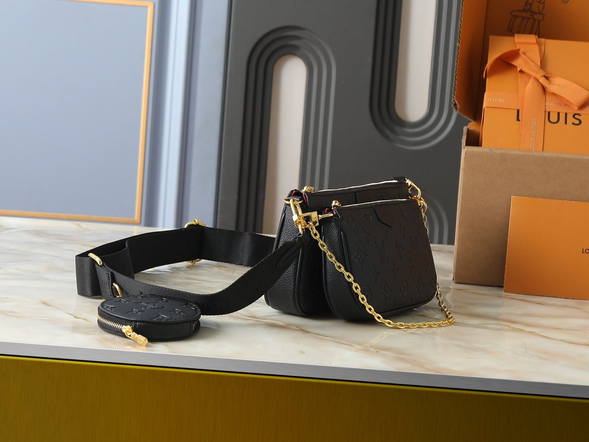 Louis Vuitton Multi Pochette Accessoires Embossed Shoulder Bag — side