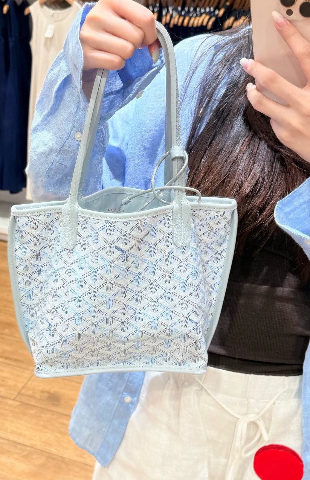 Goyard Geometric Pattern Open-Top Tote Bag — model