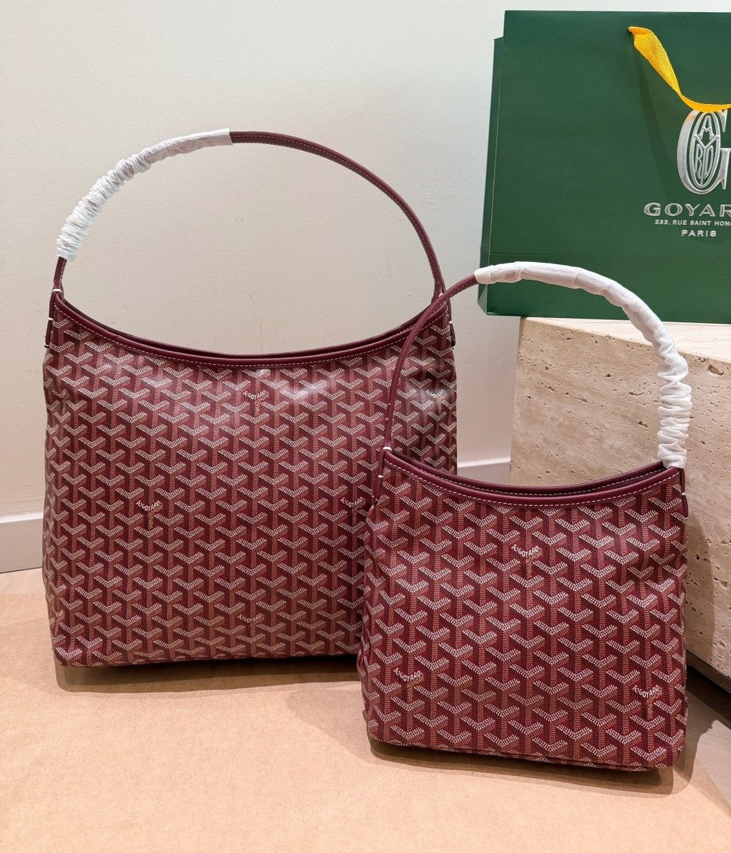 Goyard Patterned Canvas Hobo Shoulder Bag — comparison