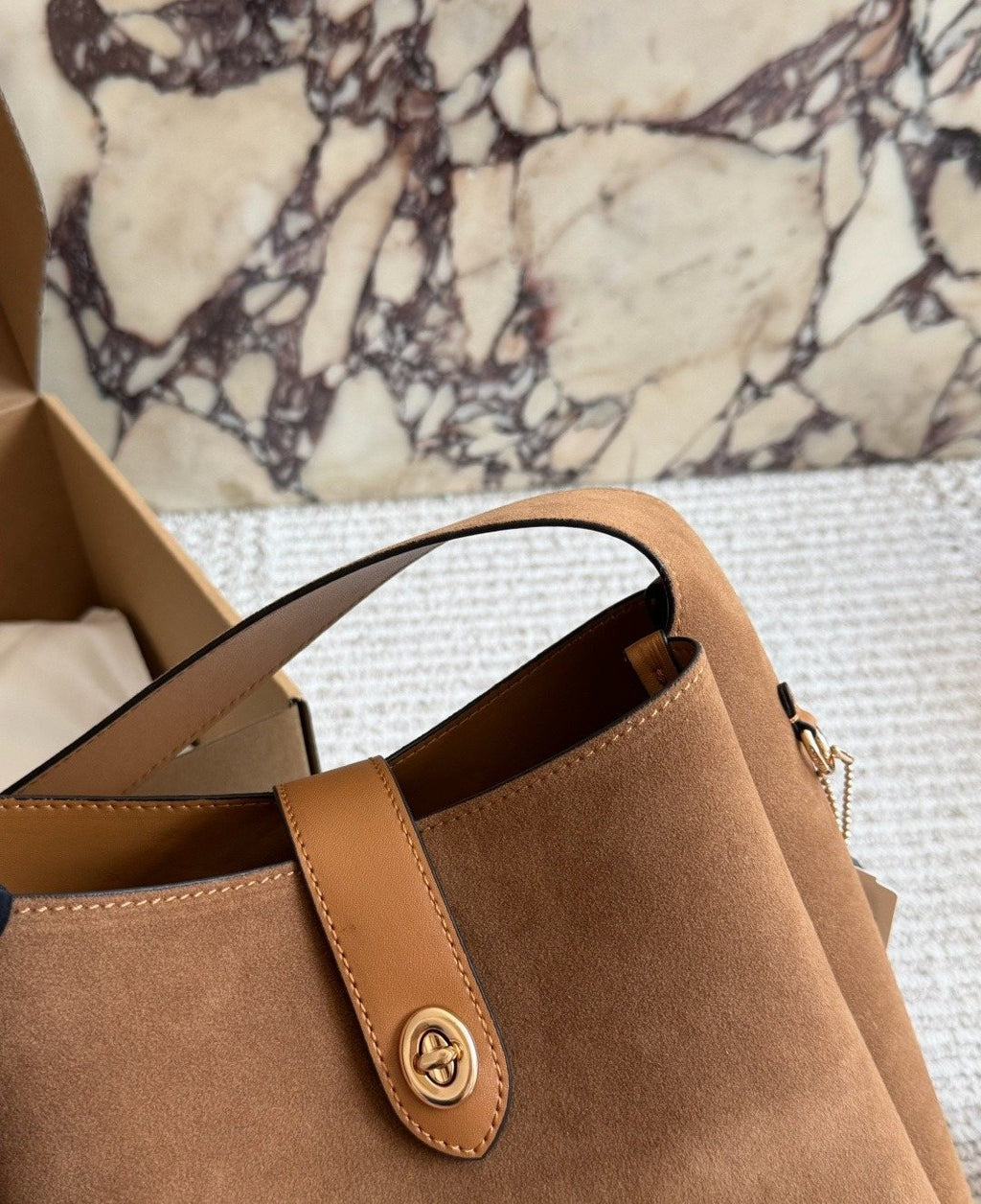 Coach Rounded-Tab Bucket Bag — detail