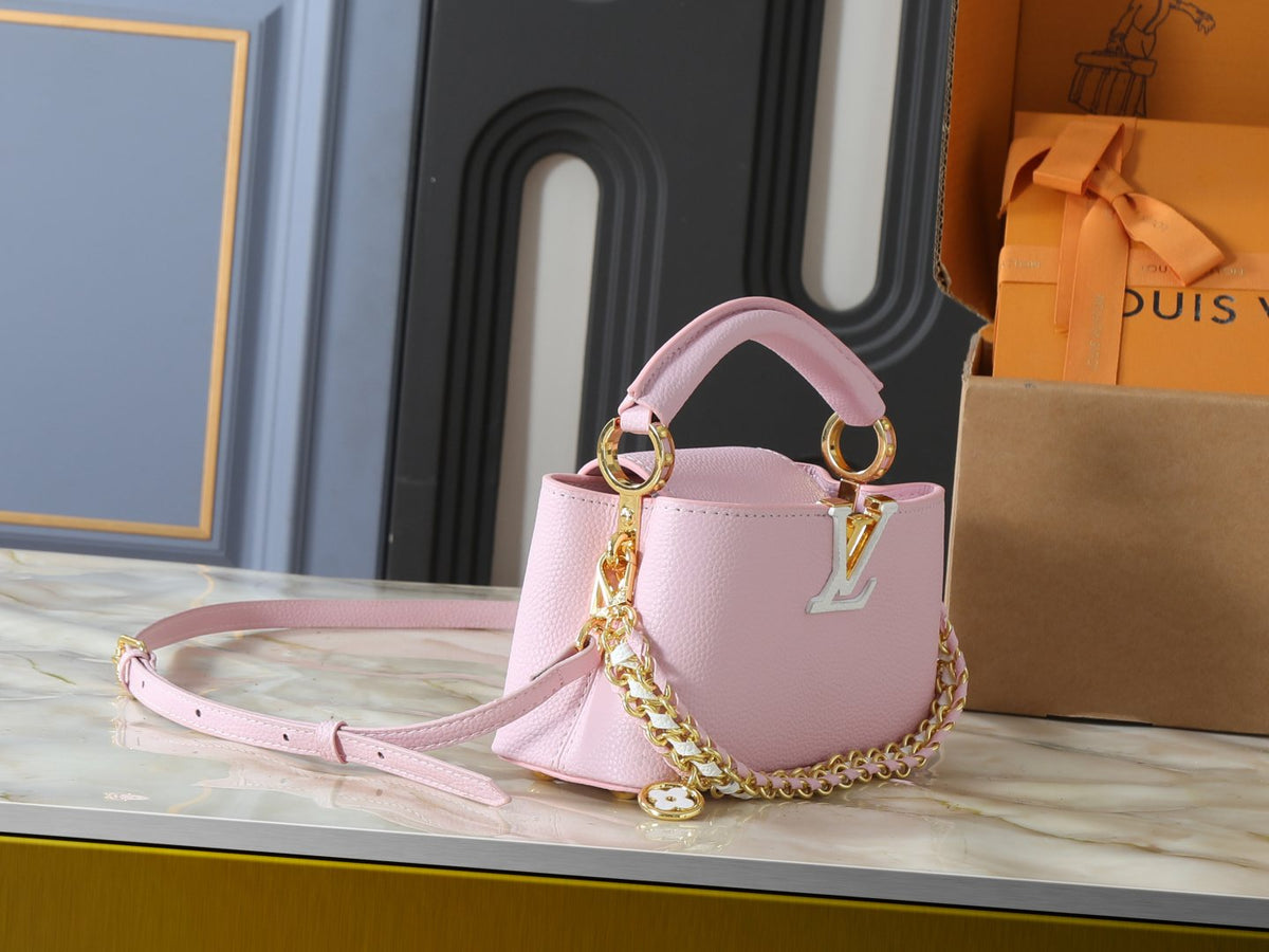 Louis Vuitton Capucines East-West Chain Top-Handle Bag — side