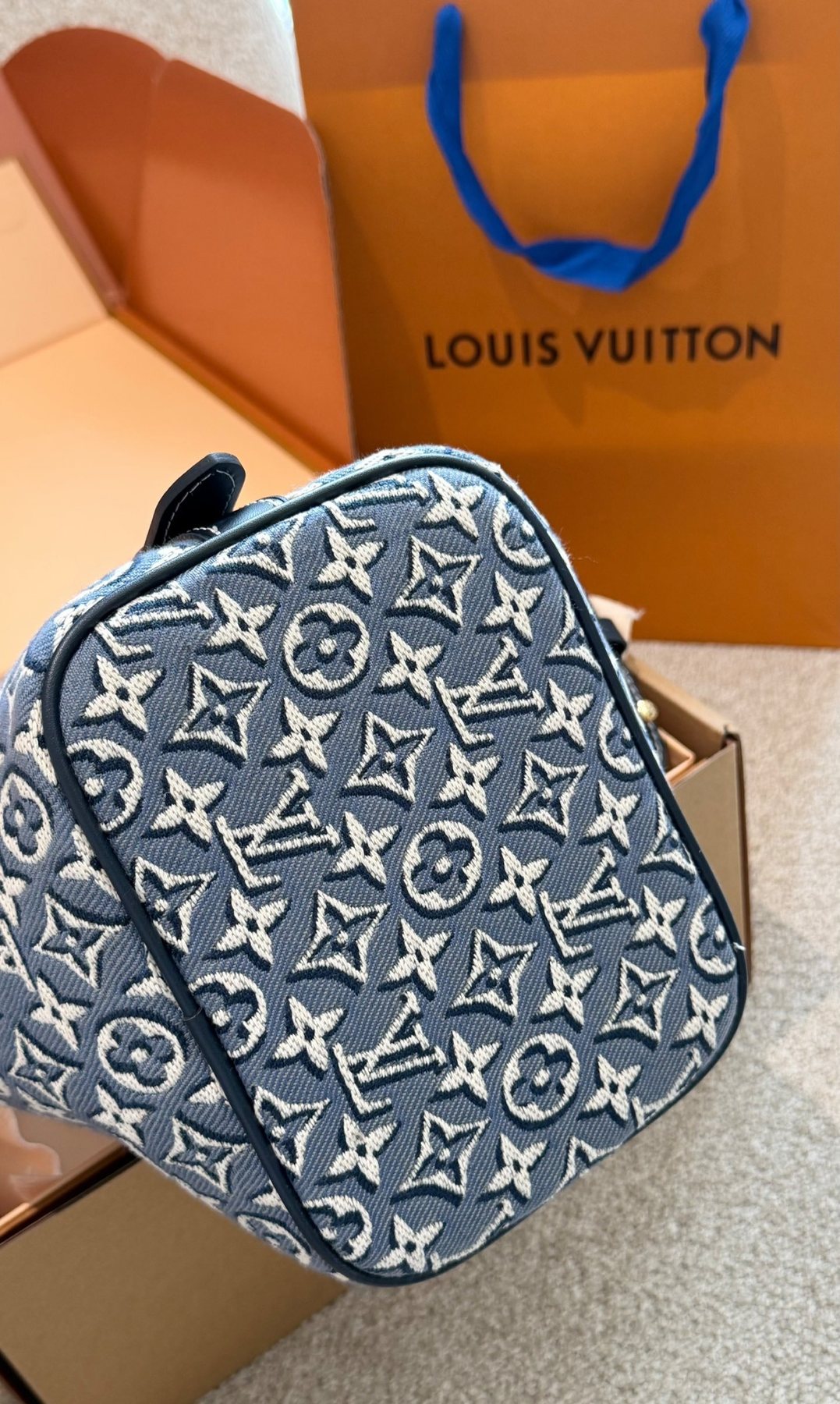 Louis Vuitton Allin BB Monogram Bucket Bag — detail
