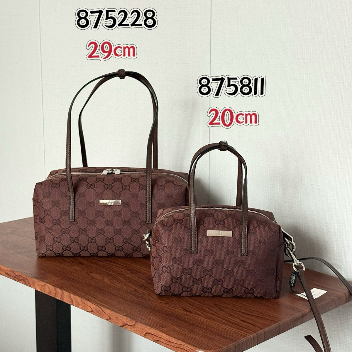 Gucci Monogram Zip-Top Boston Bag — comparison