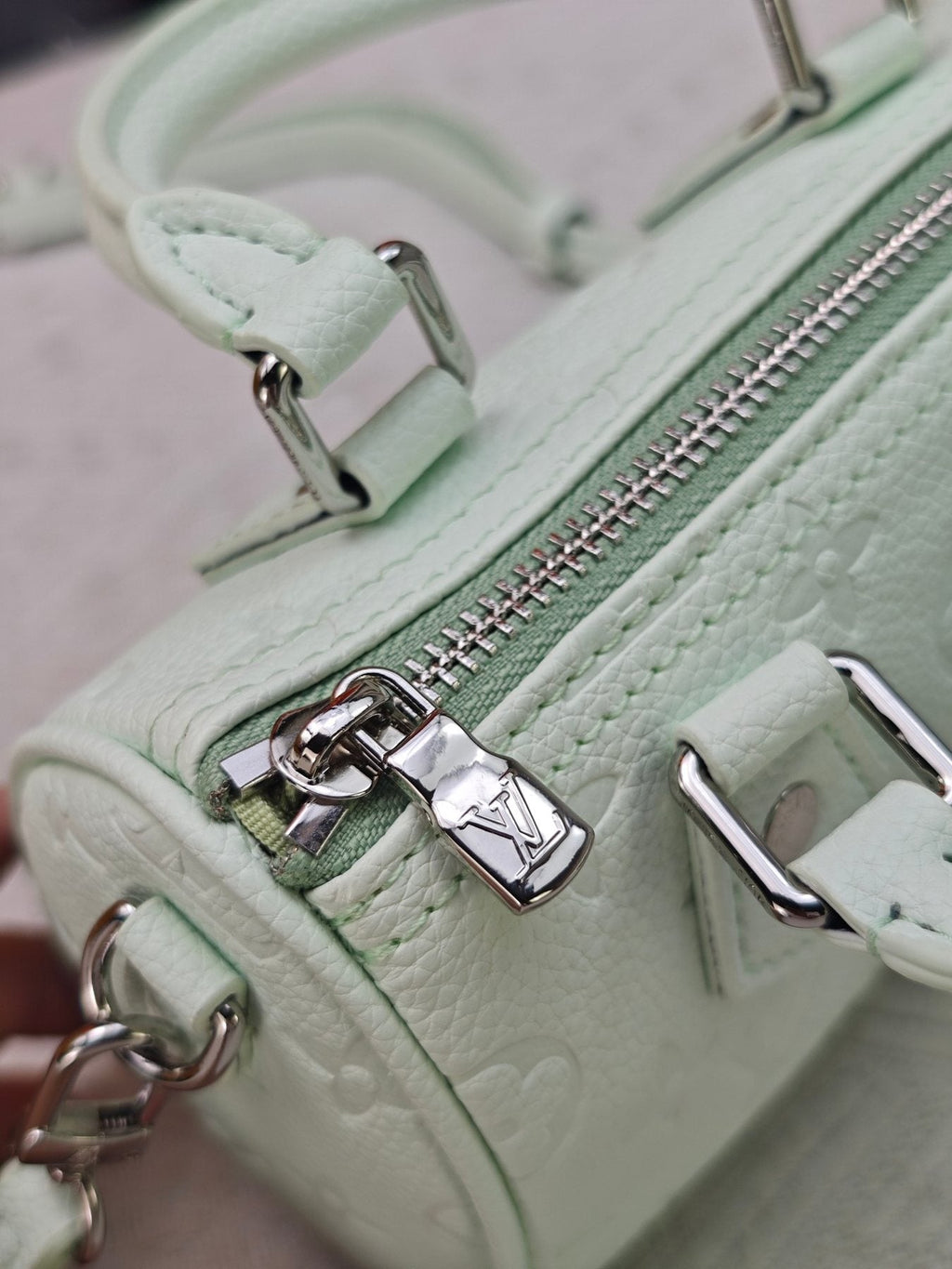 Louis Vuitton Nano Speedy Monogram Top-Handle Bag — detail