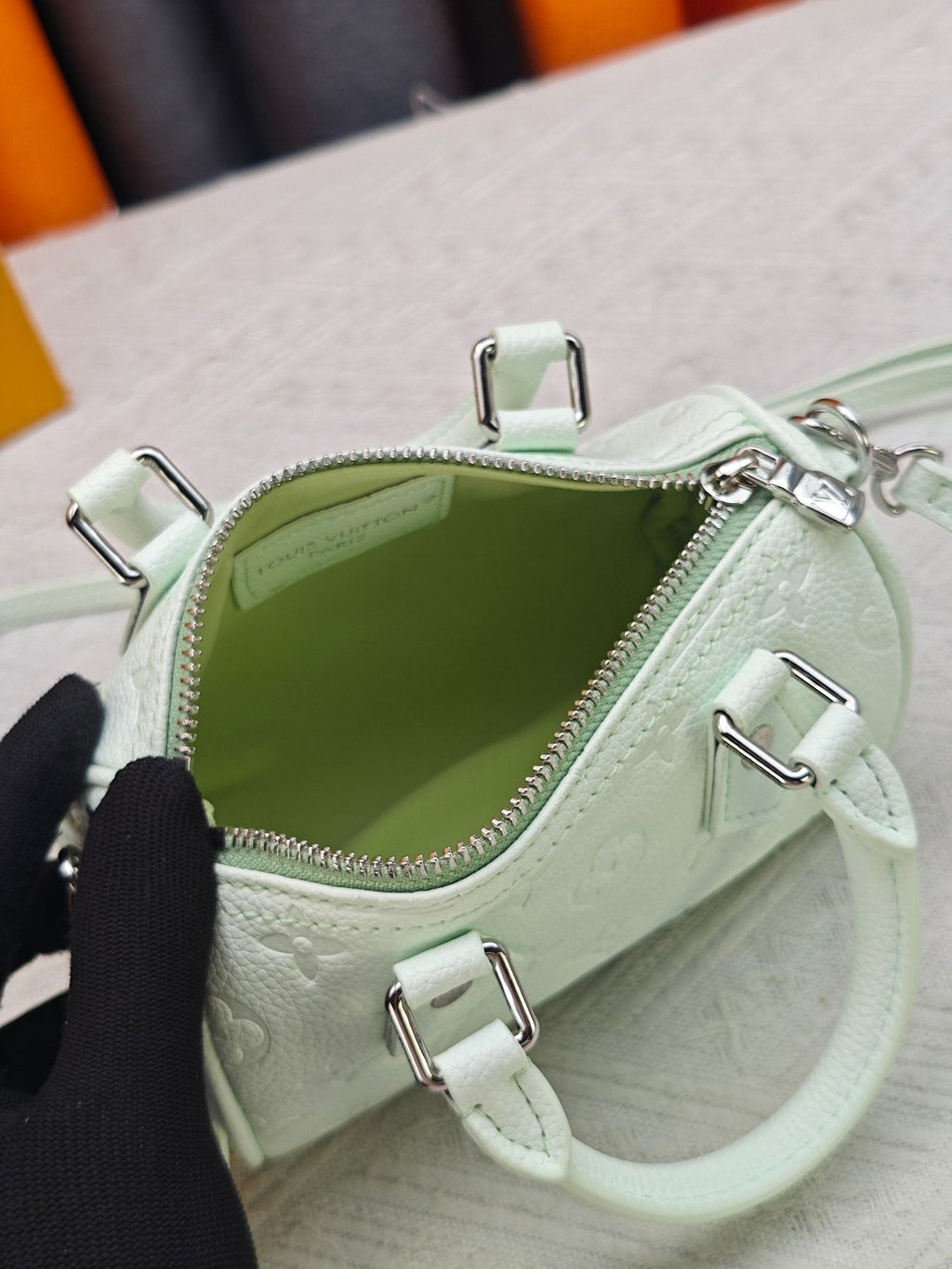 Louis Vuitton Nano Speedy Monogram Top-Handle Bag — front