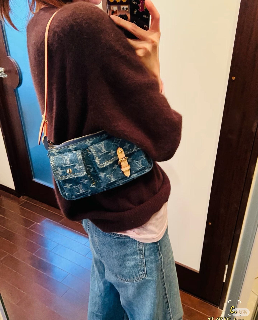 Louis Vuitton Cargo Monogram Denim Shoulder Bag — model