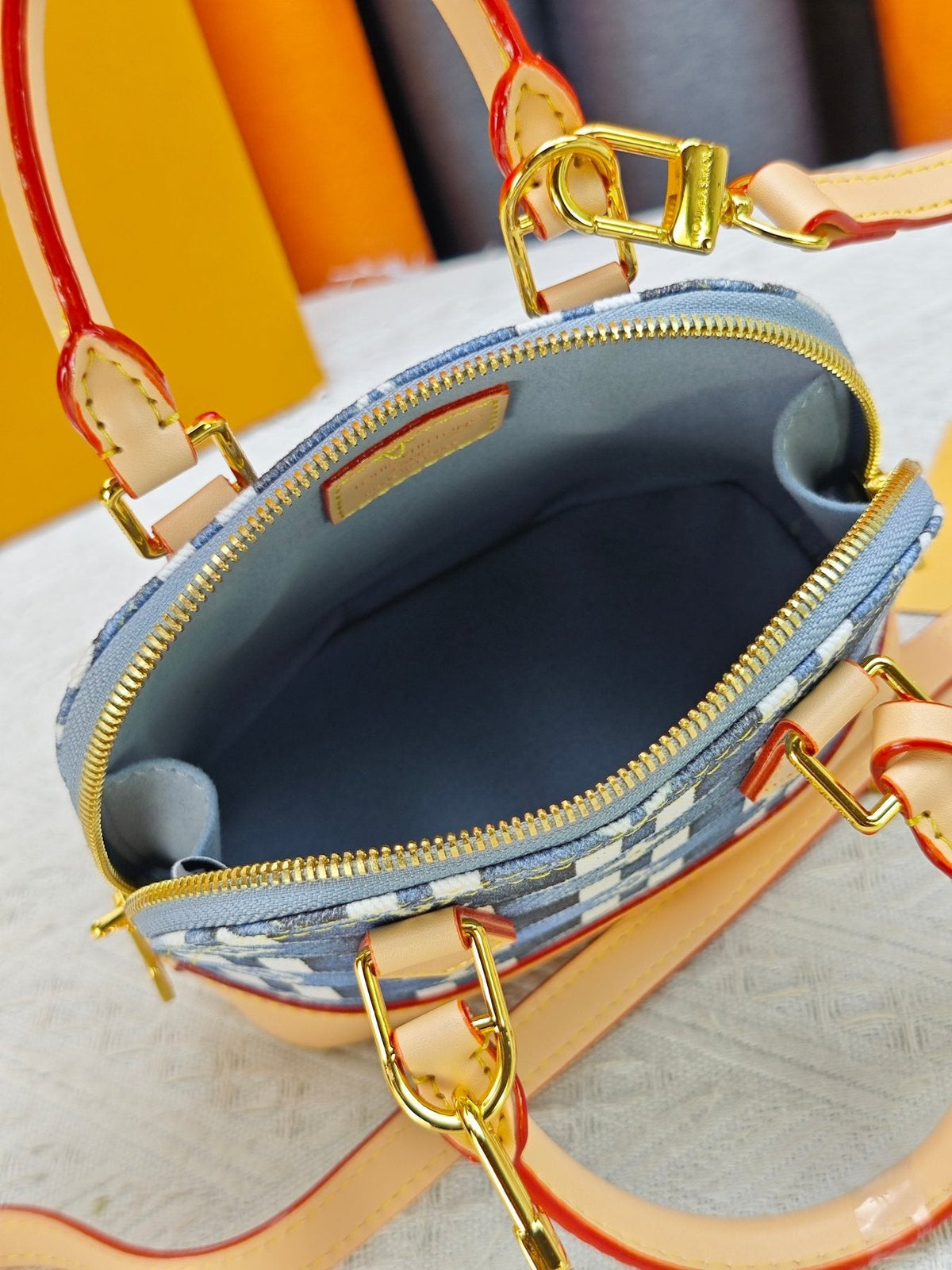 Louis Vuitton Alma BB Domed Top-Handle Bag — detail