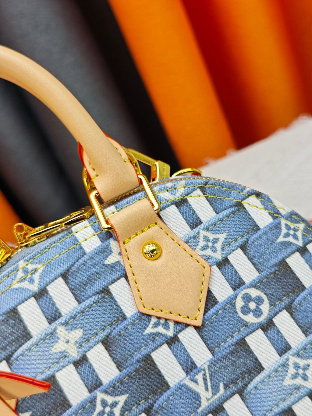 Louis Vuitton Alma BB Domed Top-Handle Bag — detail
