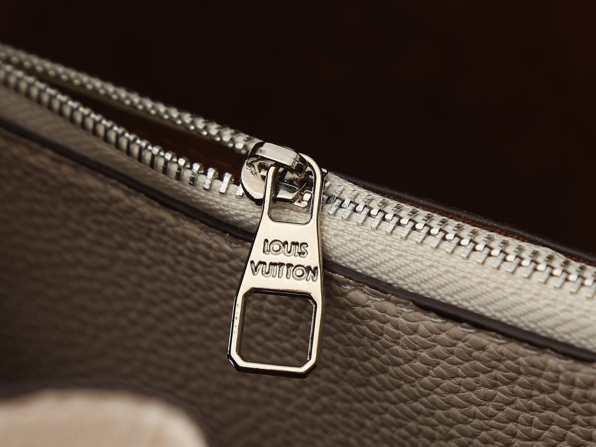 Louis Vuitton Muria Braided-Handle Bucket Bag — detail