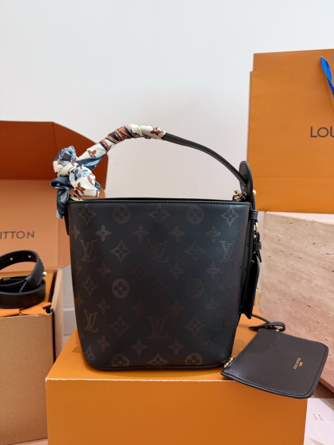Louis Vuitton All In BB Monogram Bucket Bag — back
