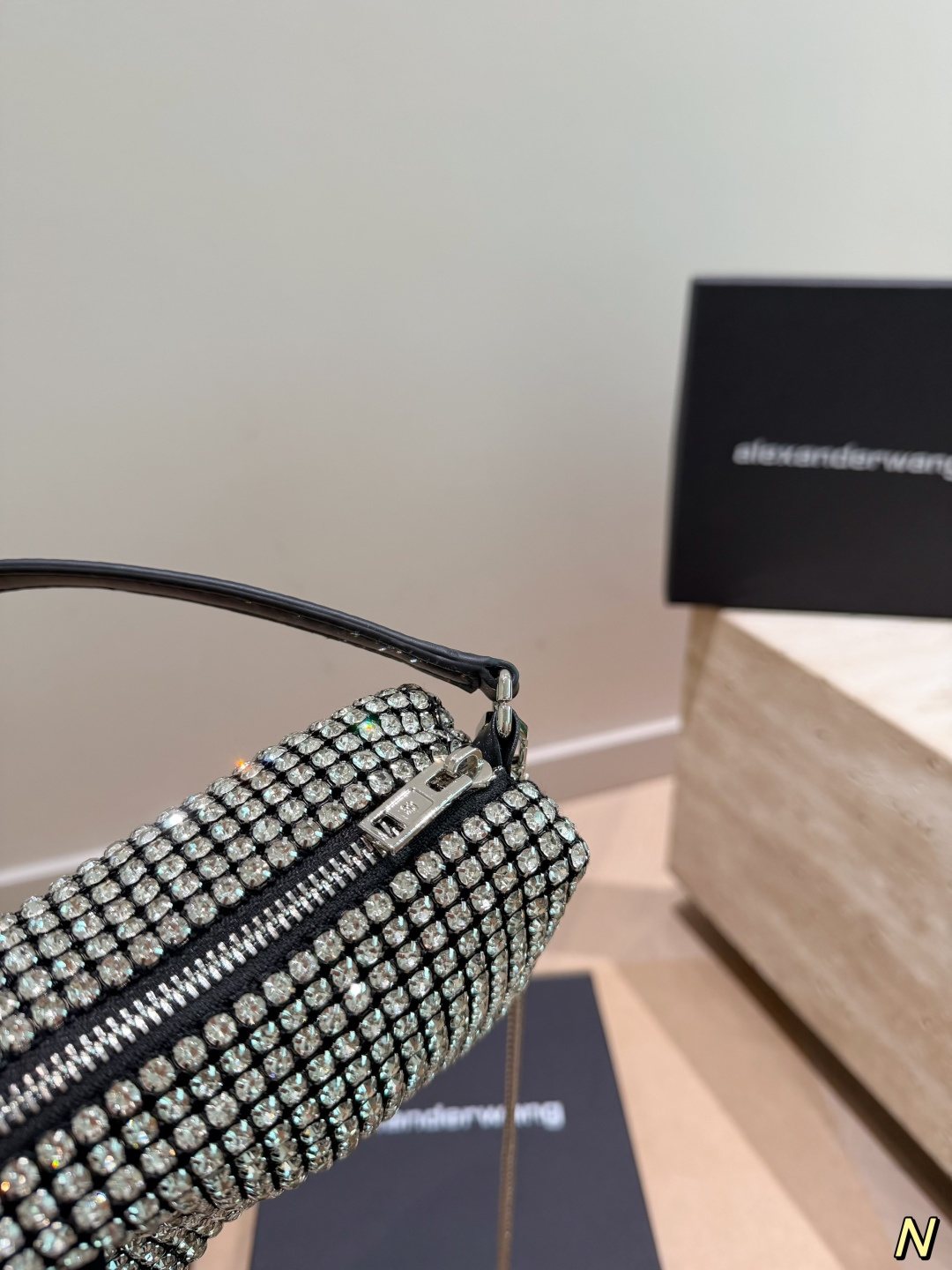 Alexander Wang Rhinestone Shoulder Bag — detail