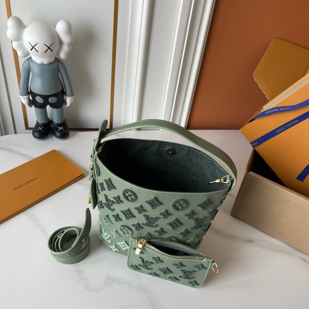 Louis Vuitton All In BB Monogram Bucket Bag — detail