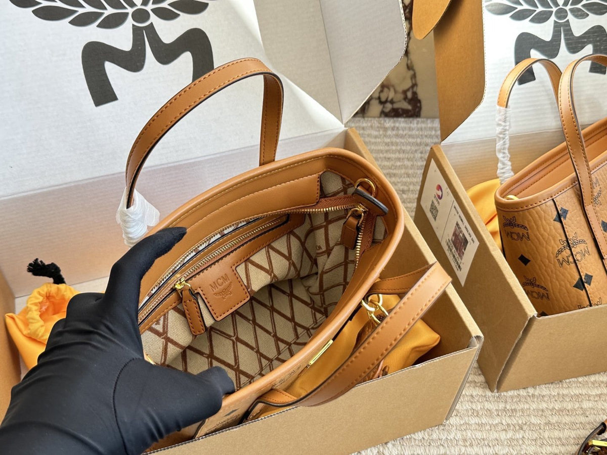 MCM Anya Monogram Tote — front
