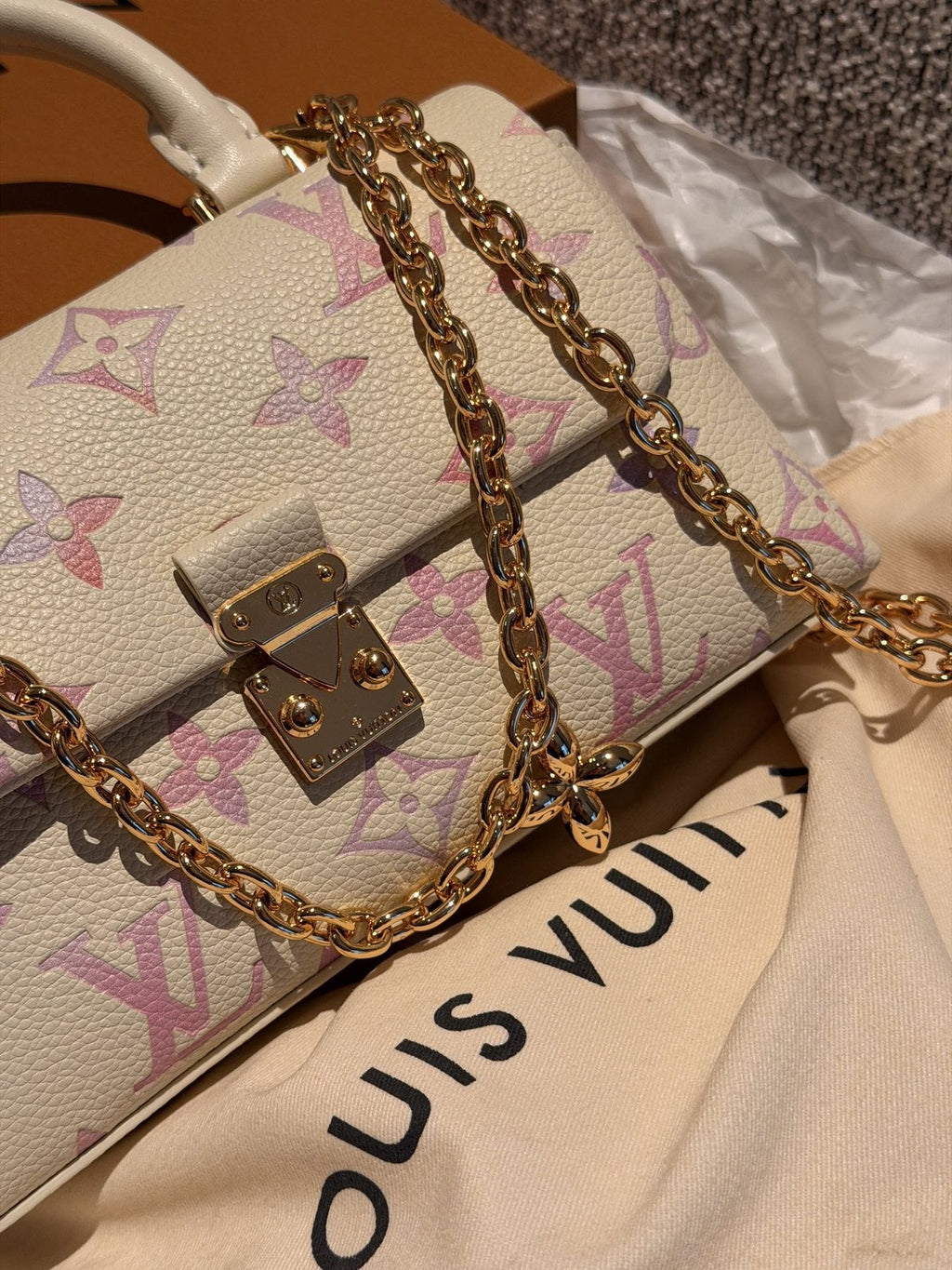 Louis Vuitton Nano Madeleine Pastel Monogram Bag — detail