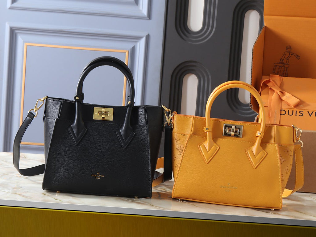 Louis Vuitton On My Side Turnlock Tote — comparison