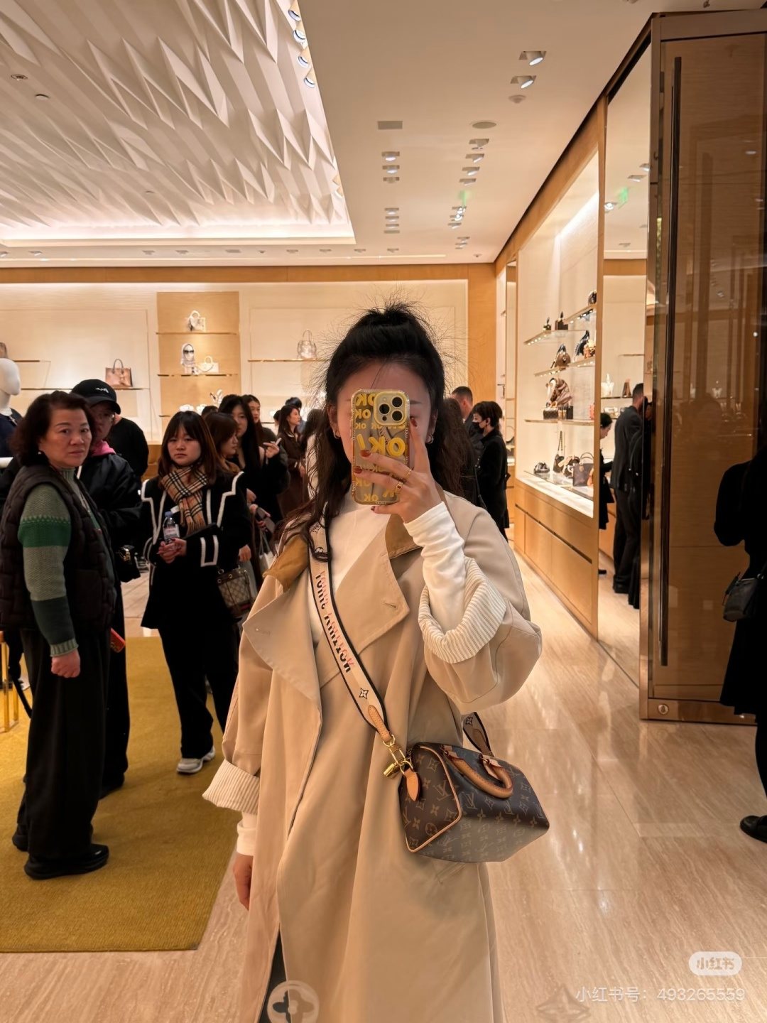 Louis Vuitton Speedy Monogram Satchel with Pale Trim — model