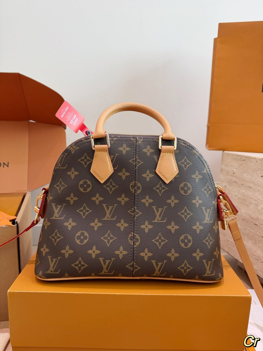 Louis Vuitton Domed Monogram Top-Handle Bag — back
