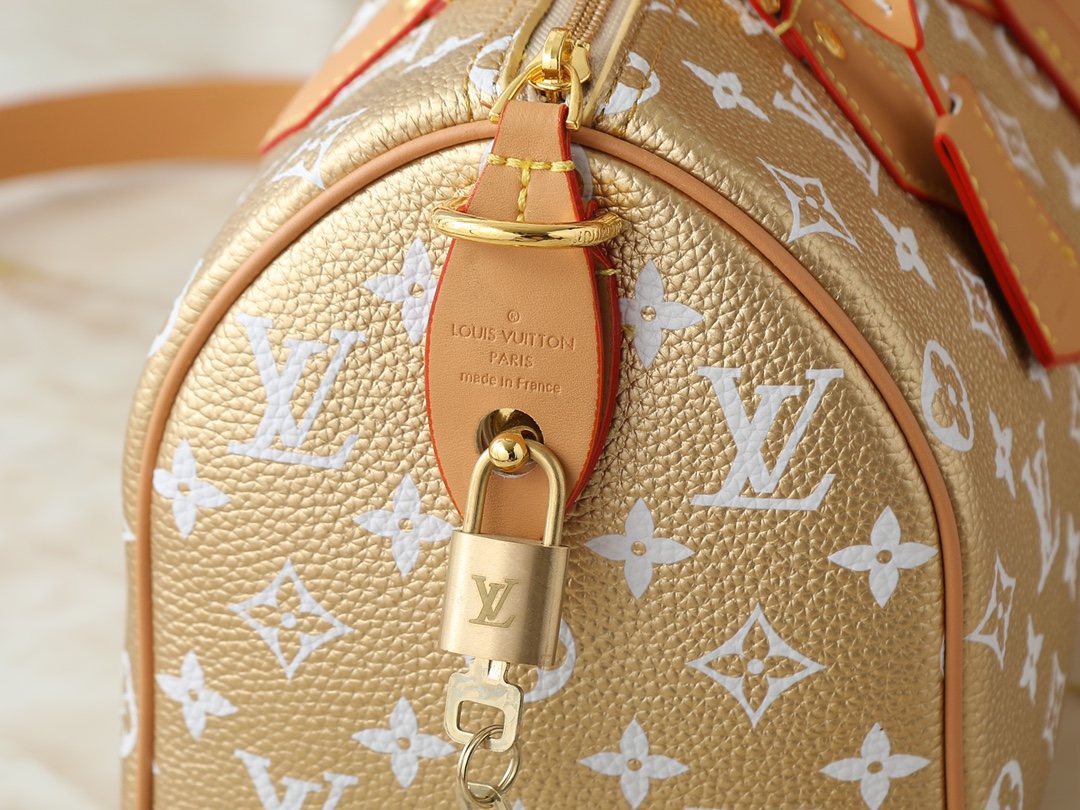 Louis Vuitton Speedy Bandoulière White Monogram Bag — detail