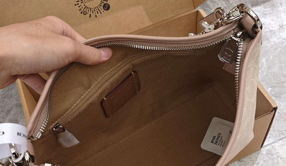 Coach Laurel Monogram Hobo Shoulder Bag — detail