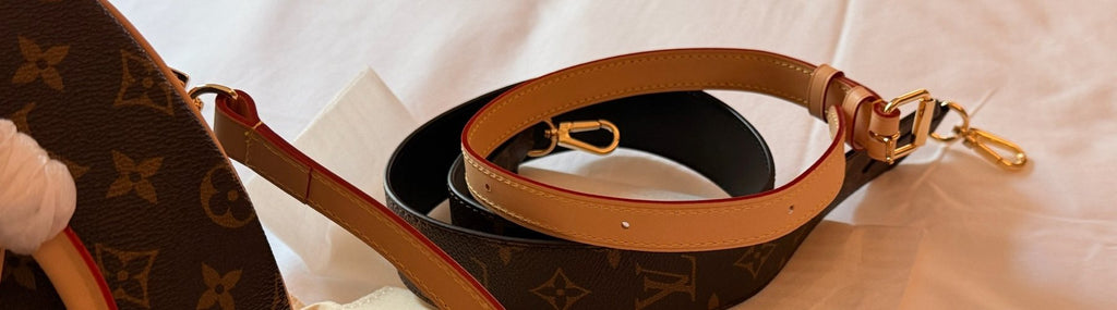 Louis Vuitton Speedy Monogram Satchel with Tan Trim — detail