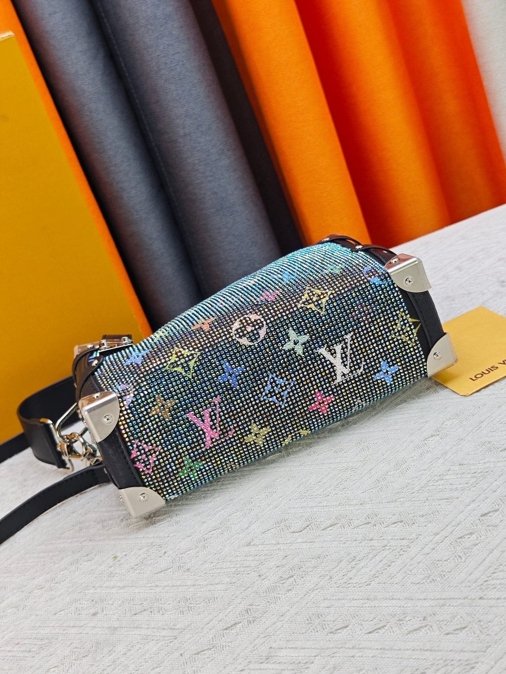 Louis Vuitton Side Trunk Sparkling Monogram Shoulder Bag — back