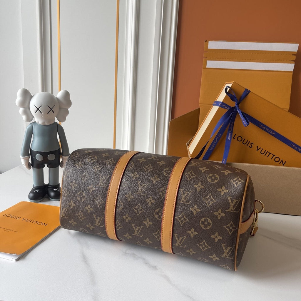 Louis Vuitton Keepa Bandouière Monogram Duffel Bag — back