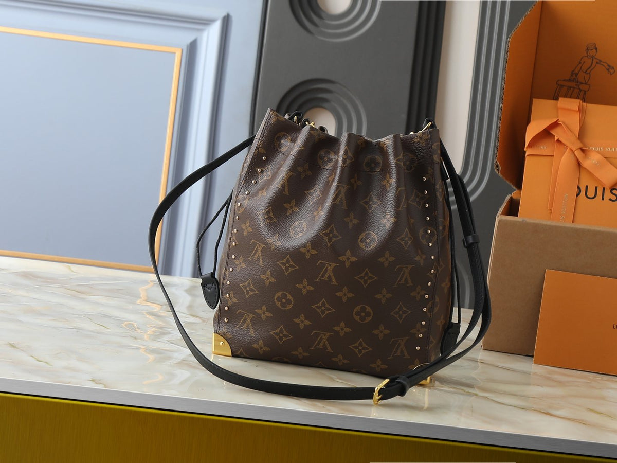 Louis Vuitton Noé Trunk Drawstring Bucket Bag — back